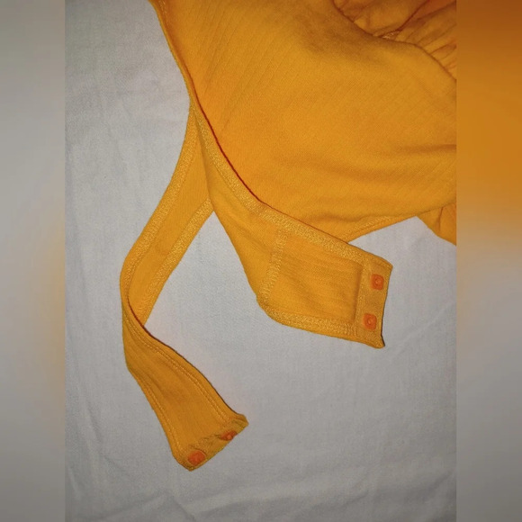 A NWT - Free People Marissa Tangerine Yellow Bodysuit Tank Top - Picture 4 of 6